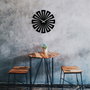 Wallity Enzoclock - S003 Reloj de Pared Decorativo de Metal Negro